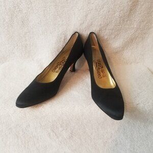 Salvatore Ferragamo Satin Kitten heels